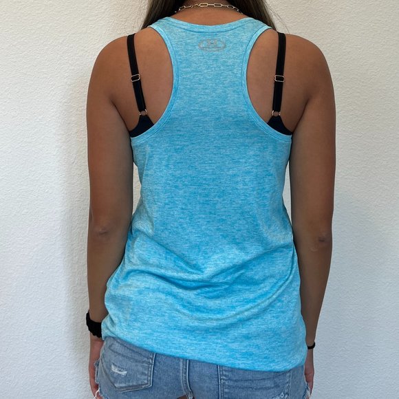 Under Armour Blue Racerback Tank, size Small - Picture 2 of 6